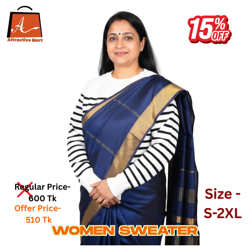 ১০০% অর্গানিক কটন Ladies Sweater, মহিলা সোয়েটার, Export Brand, Eco-Friendly, Stylish Winter Wear