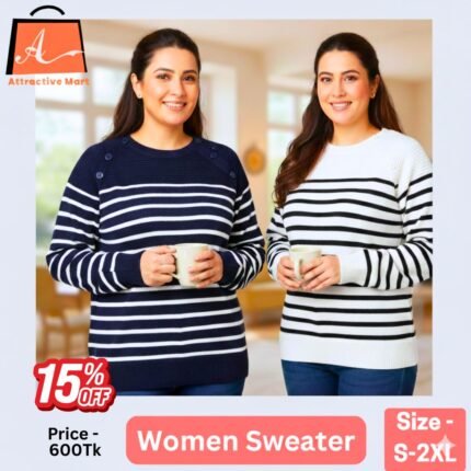 ১০০% অর্গানিক কটন Ladies Sweater, মহিলা সোয়েটার, Export Brand, Eco-Friendly, Stylish Winter Wear