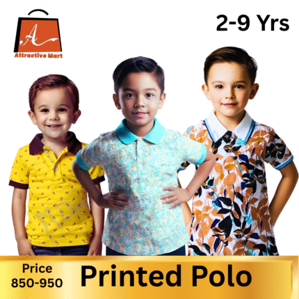 100% Cotton Printed Polo for Kids
