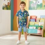 Premium boys viscose shirt for kids, soft breathable summer casual wear, comfortable stylish boys shirt