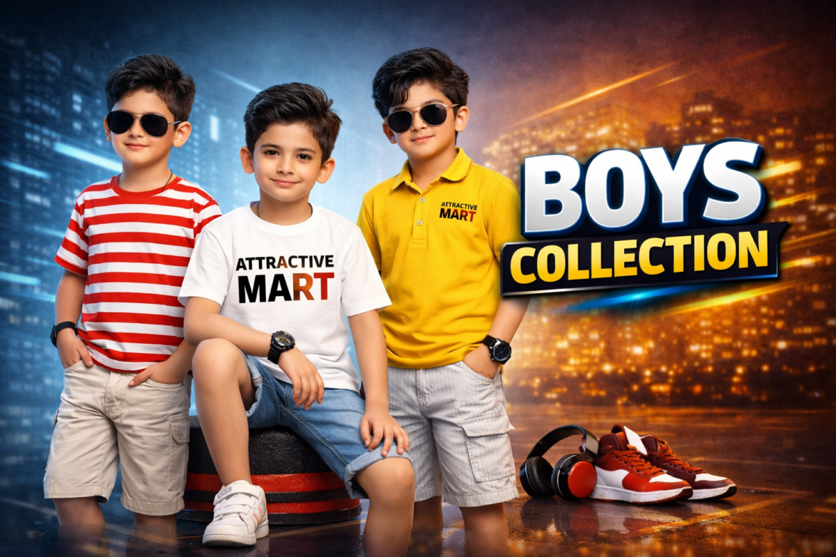 Boys summer t-shirt and polo shirt collection by Attractive Mart, cotton kids wear for boys 2-16 years Bangladesh