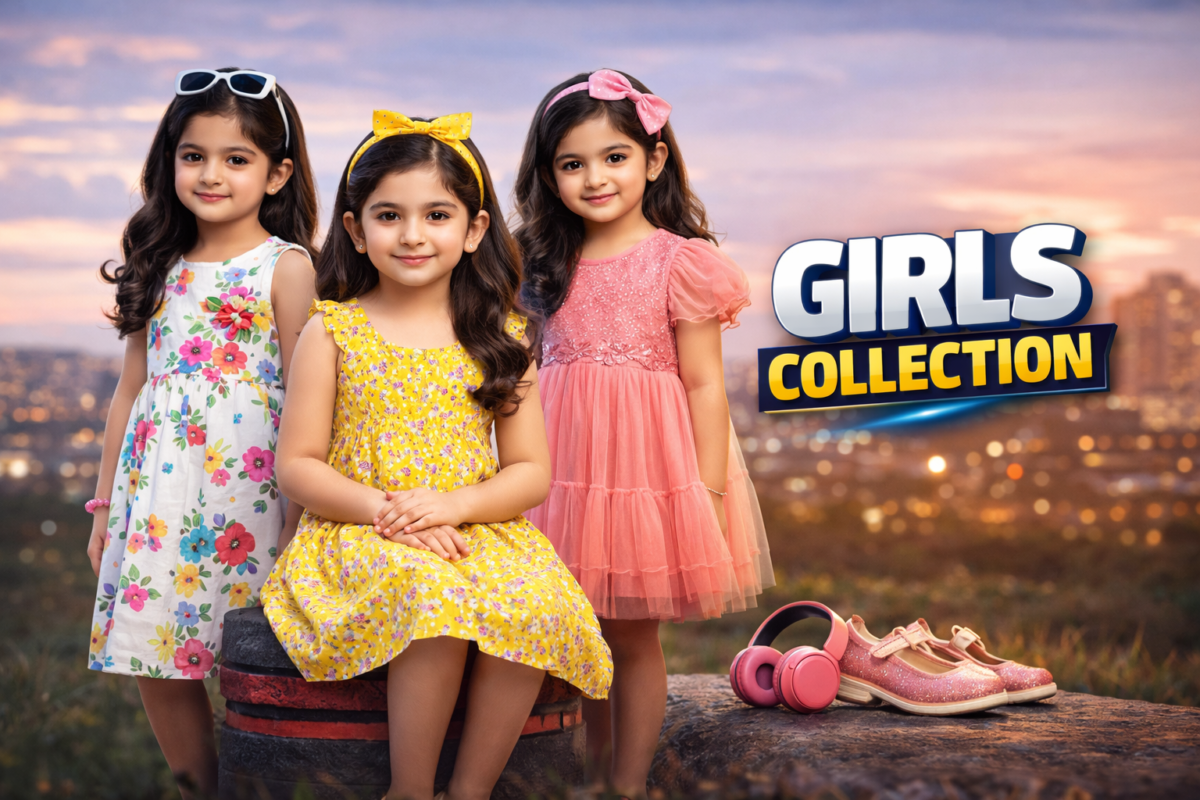 Girls summer dress collection by Attractive Mart, stylish cotton kids dresses for girls in Bangladesh