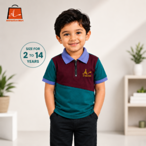 kids burgundy teal polo shirt - Attractive Mart