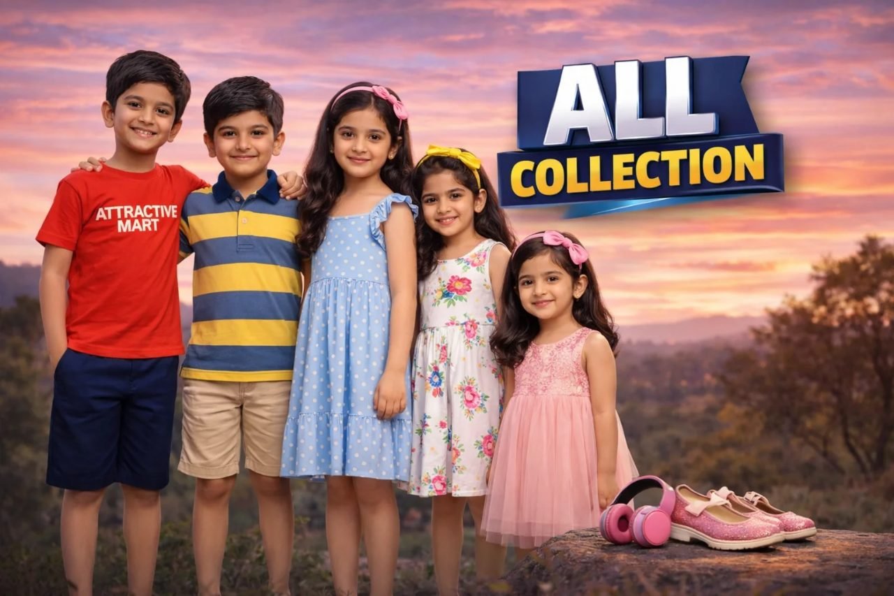 Kids boys and girls clothing collection by Attractive Mart, summer t-shirt polo shirt and dress for kids Bangladesh